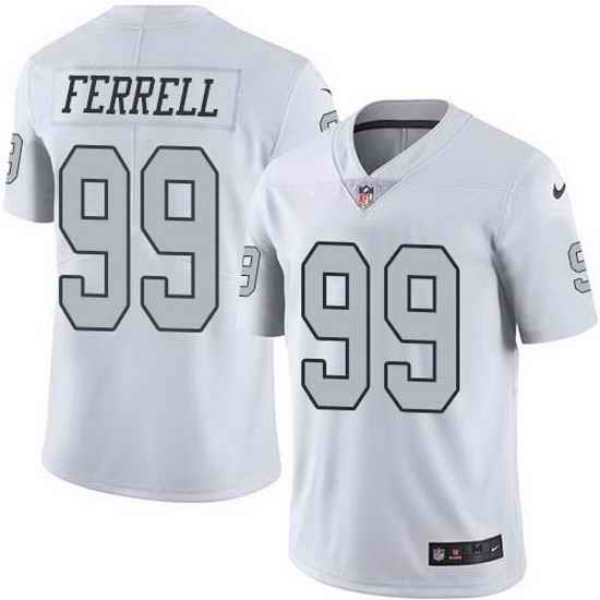 Nike Raiders 99 Clelin Ferrell White Men Stitched NFL Limited Rush Jersey